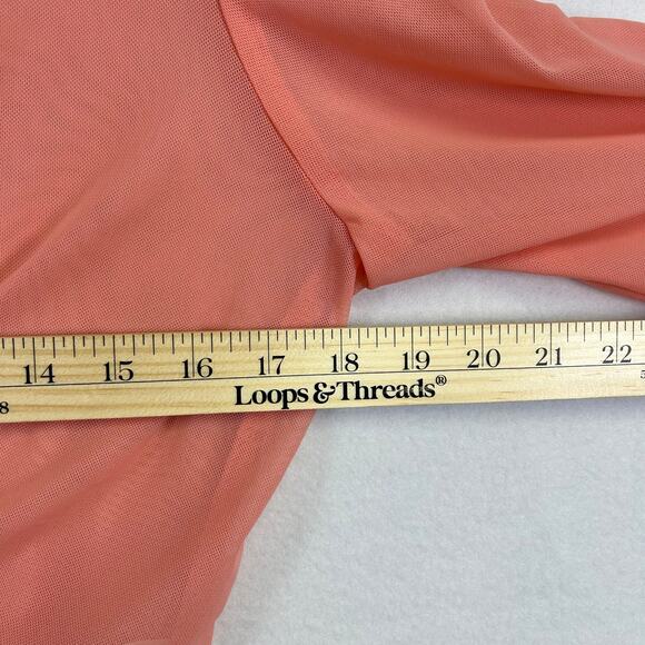 Woman's Pink Sheer Shrug - Size 14 L Feminine Dainty Romantic - Picture 9 of 10